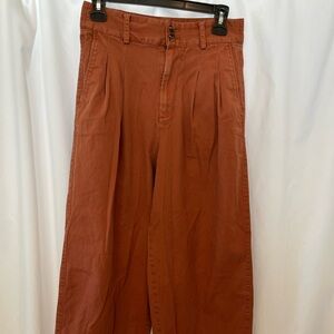 Madewell women’s terracotta wide leg crop pants